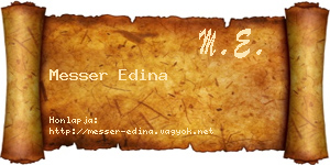 Messer Edina névjegykártya